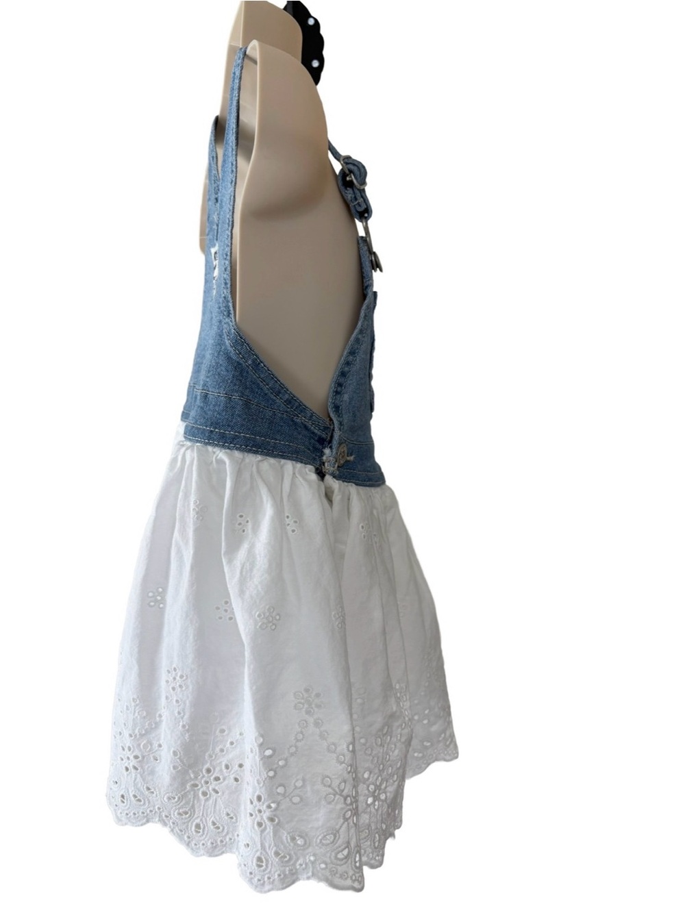 OshKosh - Blue Jean Overall Dress, 24M - Picture 4 of 6